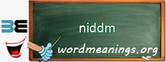 WordMeaning blackboard for niddm